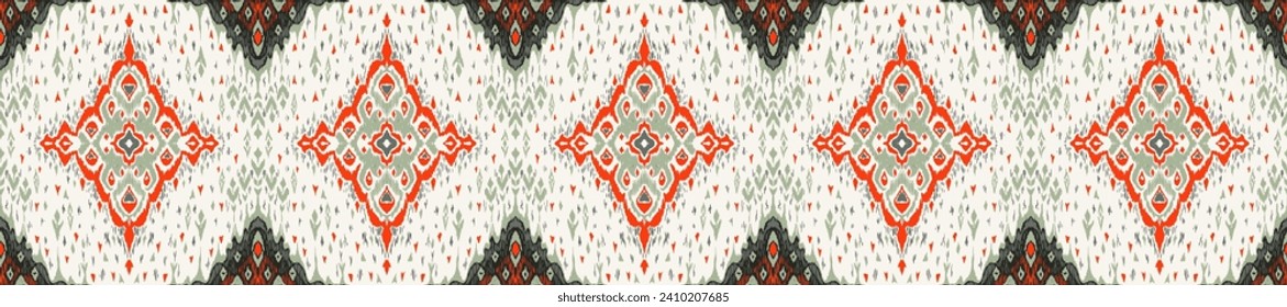Patrón sin fisuras de diamante. Ornamento de folclore geométrico Ikat. Textura vectorial étnica tribal. Estilo azteca. bordado popular. Alfombra india, marroquí, turca, kazaja, escandinava, gitana, mexicana, africana.