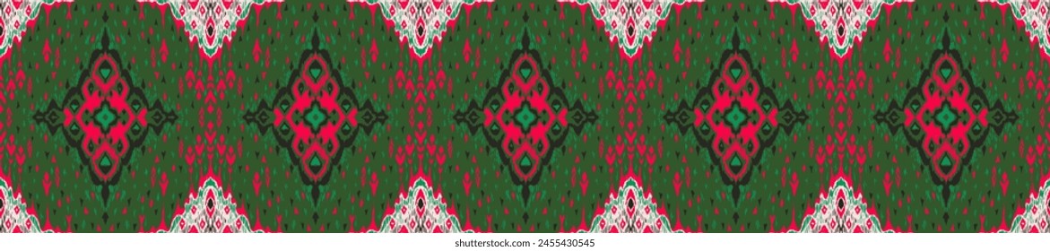 Diamond seamless pattern. Ikat geometric folklore ornament. Tribal ethnic vector texture. Aztec style. Folk embroidery. Indian, Moroccan, Turkish, Kazakh, Scandinavian, Gypsy, Mexican, African rug.