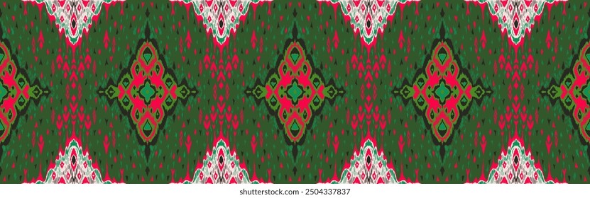 Diamond seamless pattern. Ikat geometric folklore ornament. Tribal ethnic vector texture. Aztec style. Folk embroidery. Indian, Moroccan, Turkish, Kazakh, Scandinavian, Gypsy, Mexican, African rug.