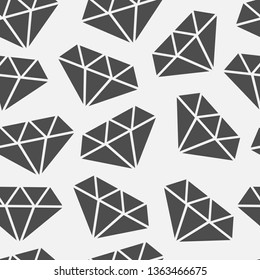 Diamond seamless pattern - jewelry vector illustration