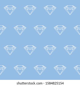 Diamond seamless pattern on a blue background