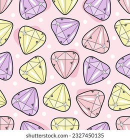 patrón sin soldadura de diamante en fondo rosa