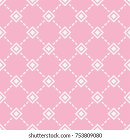 diamond seamless pattern on pink background, geometric vector art design