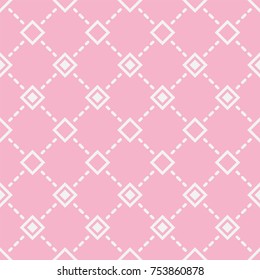 diamond seamless pattern on pink background, geometric vector art design