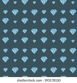 Diamond seamless pattern. Vector illustration of diamond texture, background.
