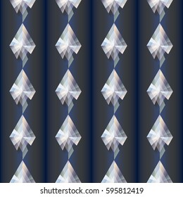 Diamond seamless rhombus  banner, vector illustration
