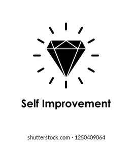 diamond, self improvement icon. One of the business collection icons for websites, web design, mobile app