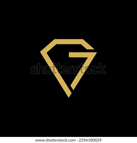 DIAMOND SEVEN, INITIAL G LOGO VECTOR IN MODERN AND ELEGANT STYLE