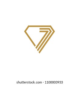 diamond seven logo template svg