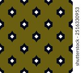 Diamond shape background classic black white pattern abstract geometric motif. Small oriental tiles ornament. Modern fashion fabric design textile swatch ladies dress, men