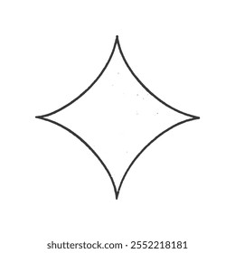 Diamond Shape with Concave Points for Abstract Art