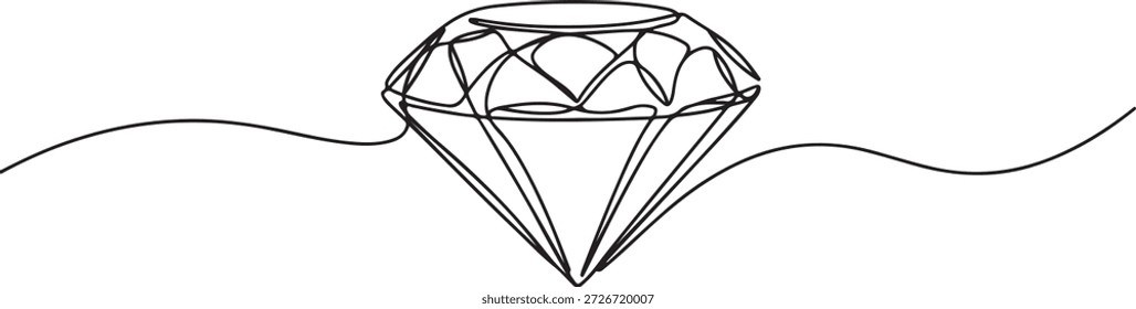 Forma de diamante, dinero minimalista elegante y arte materialista, estilo de línea continua.