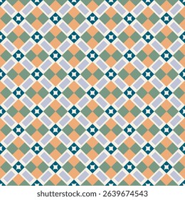 Diamond shape geometric seamless pattern with rectangle