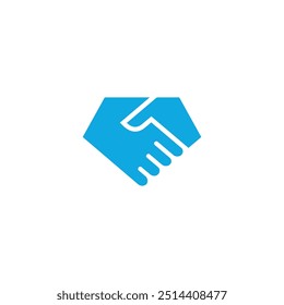 Diamond Shape Handshake Shake Hände Deal Logo Design Vektor Vorlage