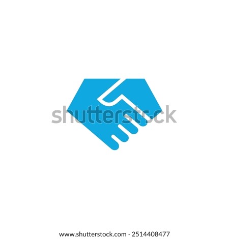 Diamond Shape Handshake Shake Hands Deal Logo design vector template