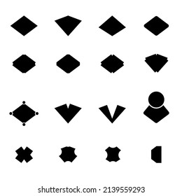 diamond shape has been transformed into various shapes, vector icon
