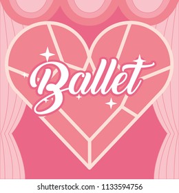 diamond in shape heart jewelry ballet