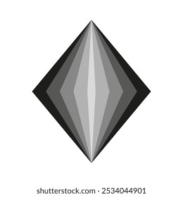 Diamond shape icon. Geometric rhombus symbol. Layered diamond design. Vector illustration.