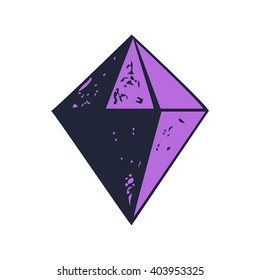 Diamond shape icon isolated, gems vector illustration on white background