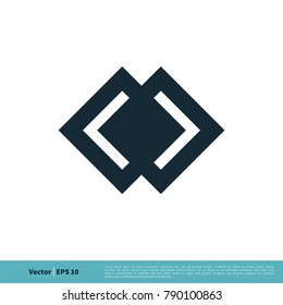Diamond Shape Icon Vector Logo Template Illustration Design. Vector EPS 10.