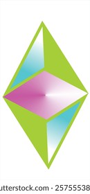 a diamond shape image in different color