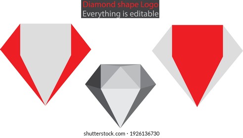 Das Diamantform Logo ist für das Branding bereit und alles ist editierbar.