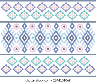 diamond shape pattern with beautiful pastel colors. pastel pattern, textile,  geometric, ikat pattern, native, motive,   boho. Design for background,wallpaper,fabric,ethnic,vector illustration  