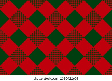 Diamond shape pattern Christmas color