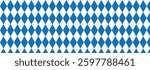Diamond shape pattern. Oktoberfest party. Beer festivale. Holiday. Horizontal halftone with blue rhombus pattern background. 