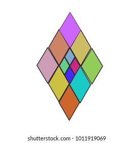 The diamond shape pattern. ( vector )