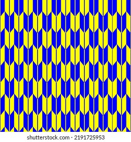Diamond shape pattern. Yellow and blue arrow background. Ukraine flag color theme.