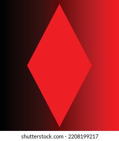 Diamond shape from playing cards, red diamond, playing cards symbol, diamond vector illustration, suitable for games design and banners and tags, good for print material, club sign and logo