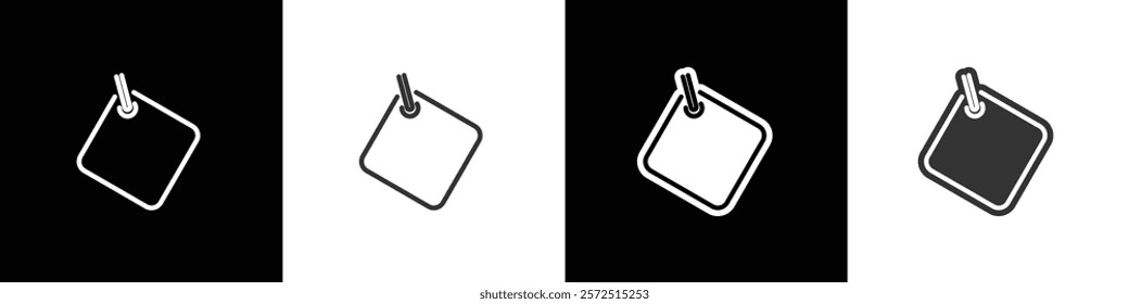 Diamond shape of price tag. Price Label Discount tag. Shape of price tag icon set. Flat and line price tag icon vetor illustration in black white and transparent background. Eps10