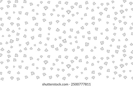 Diamond shape seamless background vector. Diamond shape luxury jewelry background pattern. black and white diamond background vector editable