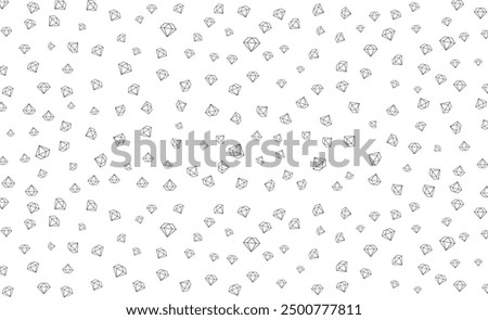 Diamond shape seamless background vector. Diamond shape luxury jewelry background pattern. black and white diamond background vector editable