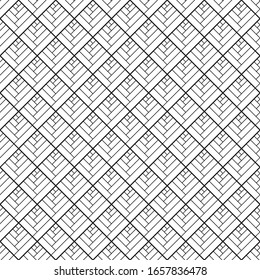 Diamond shape seamless vector pattern.Repeat geometric grid square. Simple graphic design background