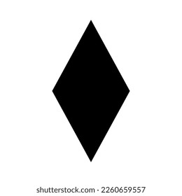 Diamond shape silhouette icon. Vector.
