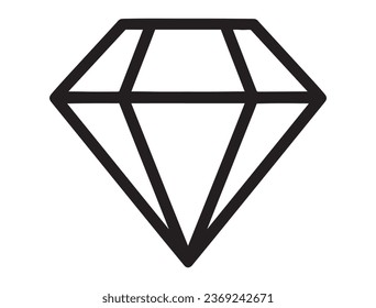 Diamond shape silhouette vector art white background