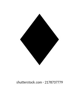 Diamond shape symbol isolated on white background