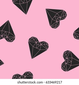 Diamond shaped heart, random seamless repeat.
