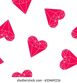 Diamond shaped heart, random seamless repeat.
