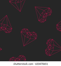 Diamond shaped heart, random seamless repeat.
