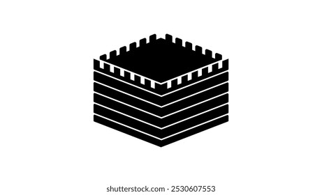 diamond shaped lock ,black isolated silhouette