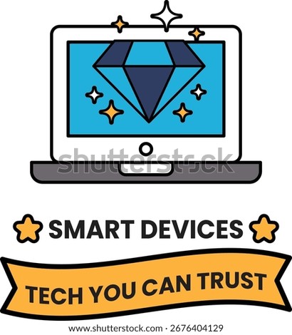 A diamond shaped logo with a blue background and a white background. The diamond is surrounded by stars. The logo is titled 
