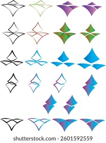 DIAMOND SHAPED LOGO OF DIFFERENT COLOR AND DIFFERENT SHAPE 