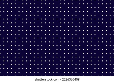 Diamond shapes geometric pattern checked grid background abstract motif minimalist classic ornament graphic fabric style. Casual repeating textile design template, marine blue, white colors.