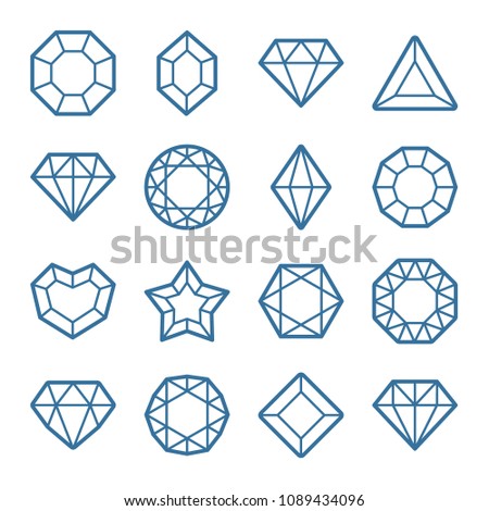 Diamond Shapes Icon Set