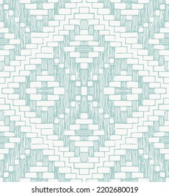 Diamond shapes plaiting seamless pattern. Ethnic modern style vector design great for fabric print, wallpaper, scrapbooking, gift, wrapping, apparel, home decor, background. Abstract geometric repeat.