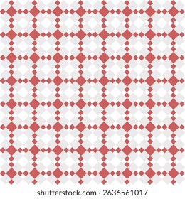 Diamond shapes in shades of red and white