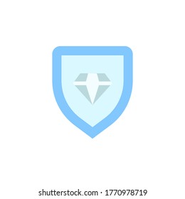 Diamante, icono de escudo. Elementos vectoriales de color simples de iconos de videojuegos para ui y ux, sitio web o aplicación móvil